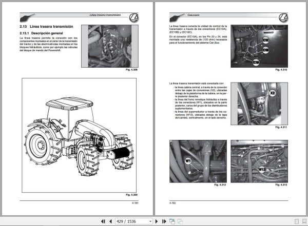 Landini Tractor POWERMASTER 180 200 220 Service Manual 4219214M1 ES 2