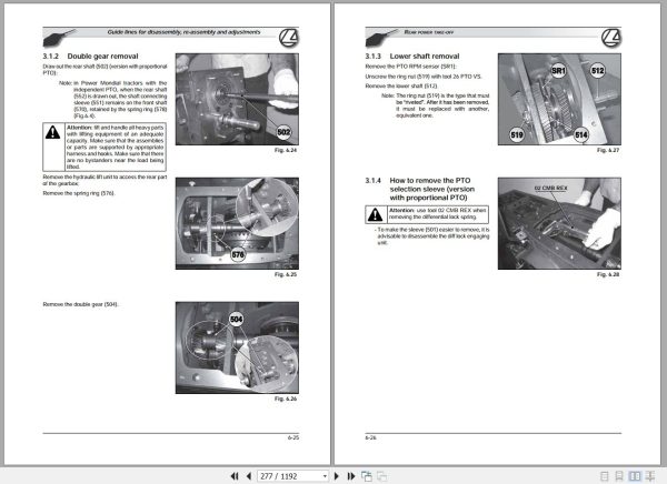 Landini Tractor POWERMONDIAL 95 105 115 Service Manual 4219740M1 EN 2