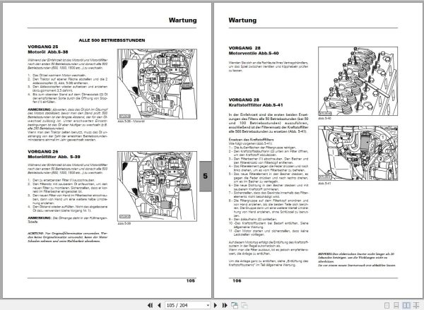 Landini Tractor Powerfam 60 to 105 Operators Maintenance Manual 3666004M5 DE 2