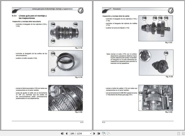 Landini Tractor Powerfarm 60 105 M3 Tier2 Service Manual 3675941M3 ES 2