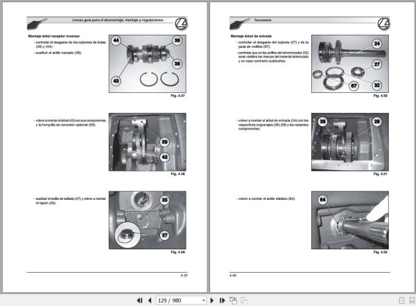 Landini Tractor Powerfarm 60 105 M4 Tier3 Service Manual 3675941M4 ES 2