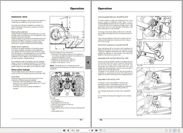 Landini Tractor Powerfarm 60 105 Operators Maintenance Manual 3665926M5 EN 2