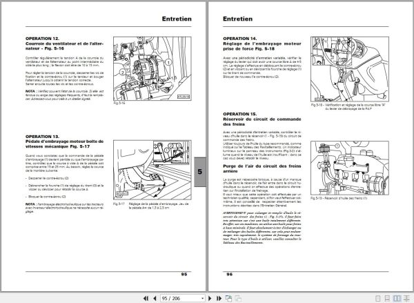 Landini Tractor Powerfarm 60 105 Operators Maintenance Manual 3665975M5 FR 2