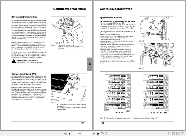 Landini Tractor Powerfarm 60 105 Operators Maintenance Manual 3666025M5 NL 2