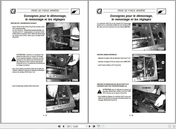 Landini Tractor Powerfarm 60 105 Service Manual 3675940M2 FR 2