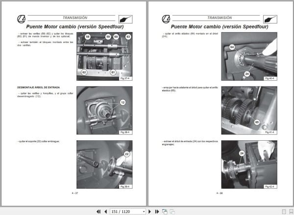 Landini Tractor Powerfarm 60 105 Service Manual 3675941M2 ES 2