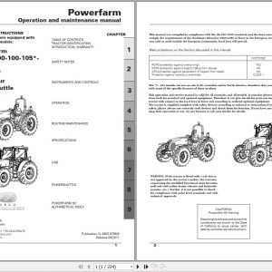 Landini Tractor Powerfarm 75 110 Operators Maintenance Manual 6502879M2 EN 1