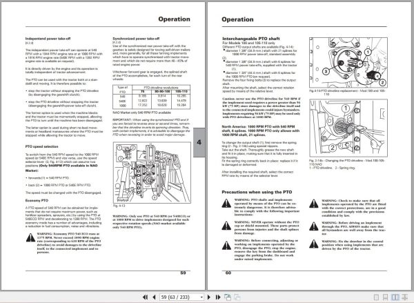 Landini Tractor Powerfarm 75 110 Operators Maintenance Manual 6502879M3 EN 2