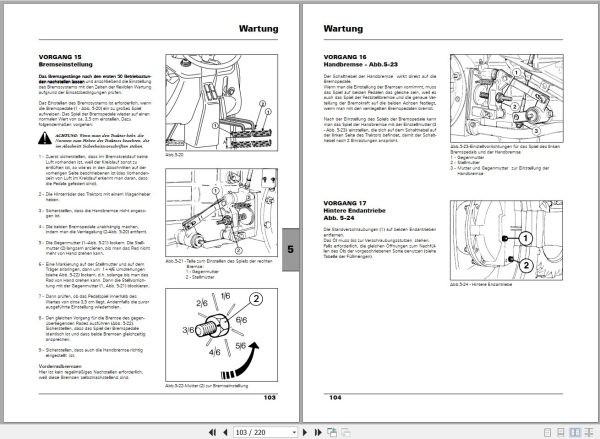 Landini Tractor Powerfarm 75 110 Operators Maintenance Manual 6502882M1 DE 2