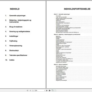Landini Tractor Powerlift TTH Tier 3 45 x 9 x 30 Operators Maintenance Manual 327228070DAN DA 1