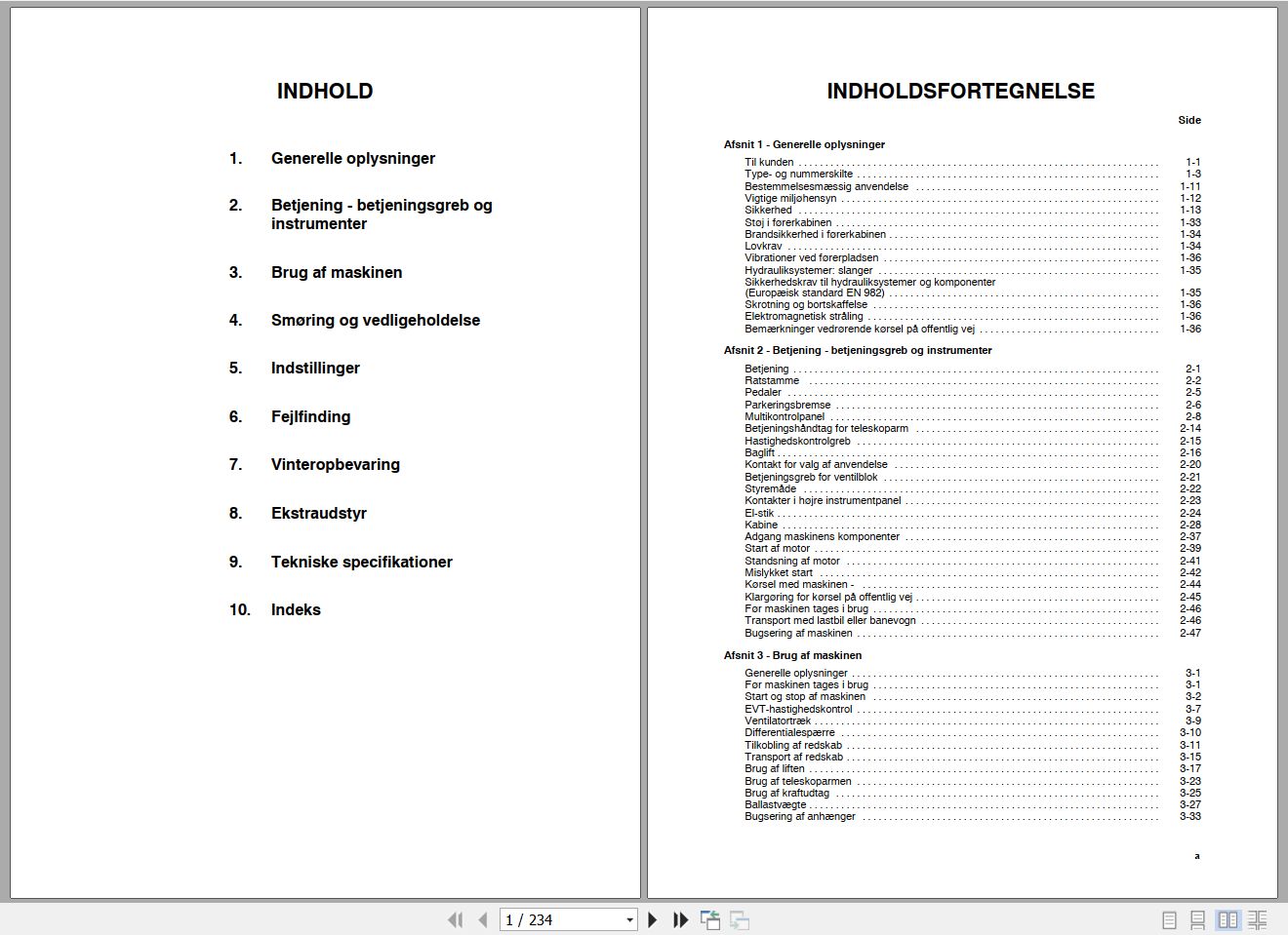 Landini Tractor Powerlift TTH Tier 3 45 x 9 x 30 Operators Maintenance Manual 327228070DAN DA 1