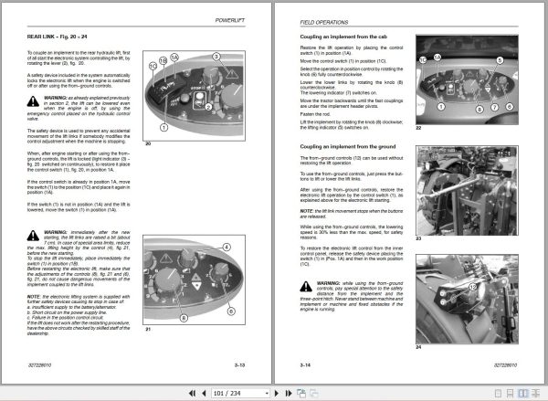 Landini Tractor Powerlift TTH Tier3 45 x 9 x 30 Operators Maintenance Manual 327228010EN EN 2