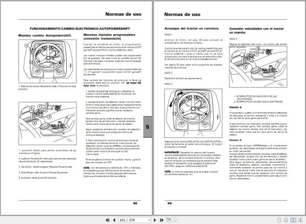 Landini Tractor Powermaster 180 200 220 Operators Maintenance Manual 3681757M1 ES 2