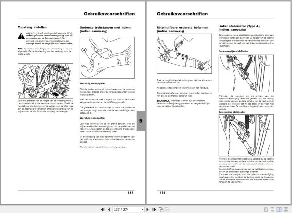 Landini Tractor Powermaster 180 200 220 Operators Maintenance Manual 3681760M1 NL 2