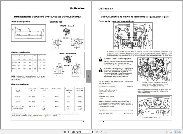 Landini Tractor Powermax 145 165 Operators Maintenance Manual 3693704M1 FR 2