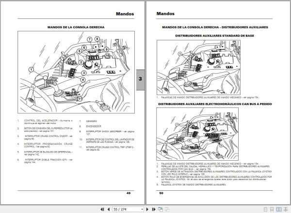 Landini Tractor Powermax 145 165 Operators Maintenance Manual 3693706M1 ES 2