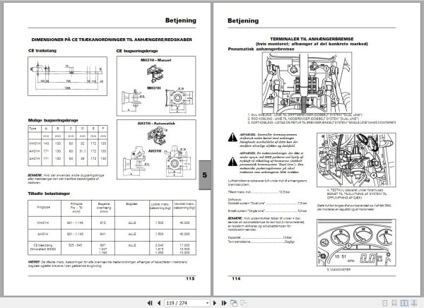 Landini Tractor Powermax 145 165 Operators Maintenance Manual 3693712M1 DA 2