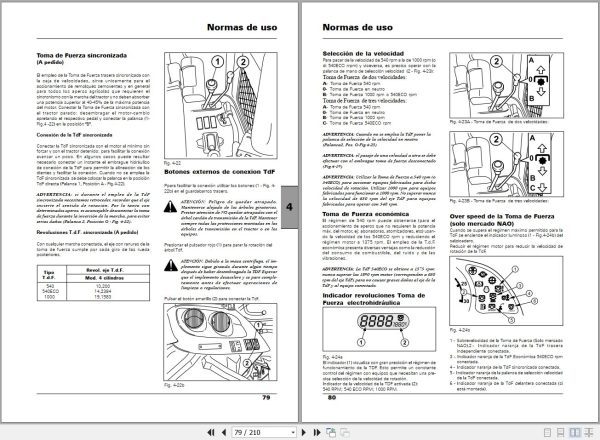 Landini Tractor Powermondial 100 110 115 Operators Maintenance Manual 3696403M2 ES 2