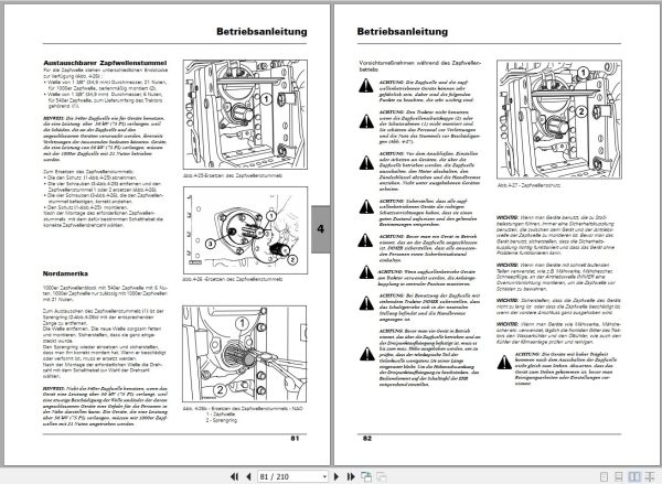 Landini Tractor Powermondial 100 110 115 Operators Maintenance Manual 3696405M2 DE 2
