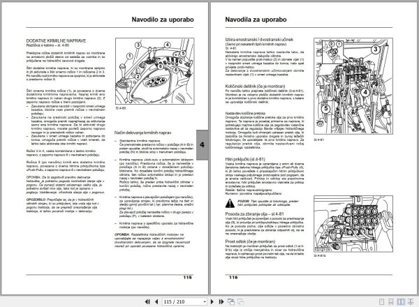 Landini Tractor Powermondial 100 110 115 Operators Maintenance Manual 3696419M2 SL 2