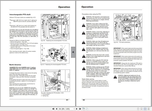 Landini Tractor Powermondial 110 115 120 Operators Maintenance Manual 6505519M1 EN 2
