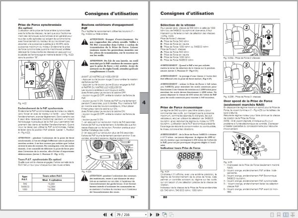Landini Tractor Powermondial 110 115 120 Operators Maintenance Manual 6505520M1 FR 2