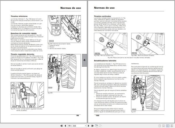 Landini Tractor Powermondial 110 115 120 Operators Maintenance Manual 6505521M1 ES 2