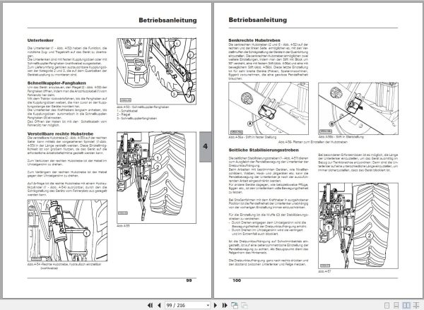 Landini Tractor Powermondial 110 115 120 Operators Maintenance Manual 6505522M1 DE 2