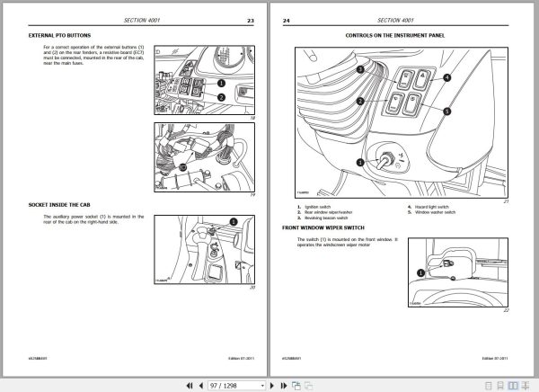 Landini Tractor Powermondial 110 115 120 Service Manual 6525884M1 EN 2