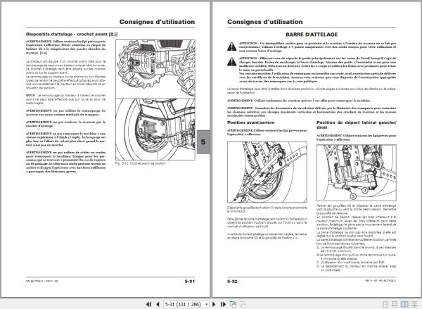 Landini Tractor REX 3 060 F to REX 3 080 GE Operators Maintenance Manual 6647906A1 FR 2