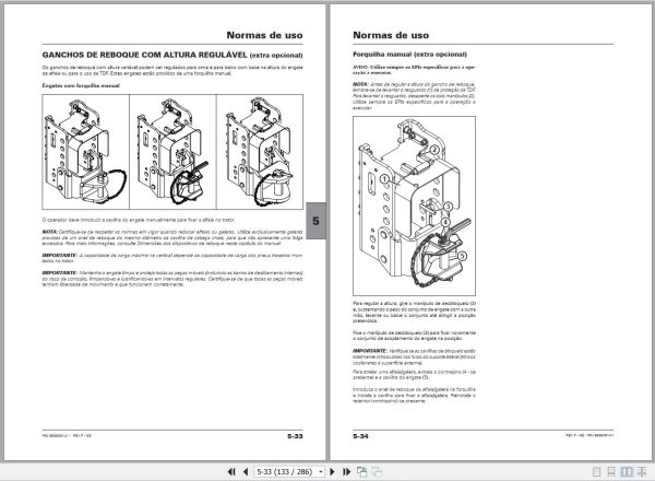 Landini Tractor REX 3 060 F to REX 3 080 GE Operators Maintenance Manual 6666061A1 PT 2