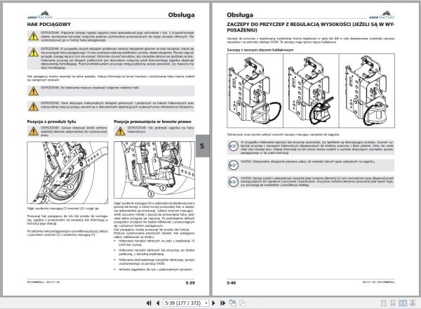 Landini Tractor REX 3 060F to 3 080GE Operators Maintenance Manual 6708055A2 PL 2