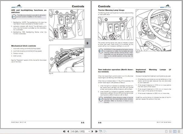 Landini Tractor REX 3 060F to REX 3 080GE Operators Maintenance Manual 6671250A3 EN 2
