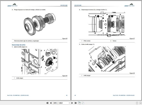 Landini Tractor REX 3 060F to REX 3 080GE Service Manual 6686765A1 ES 3