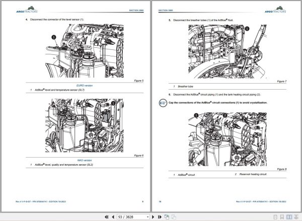Landini Tractor REX 4 080V to REX 4 120GT Service Manual 6705547A1 EN 2
