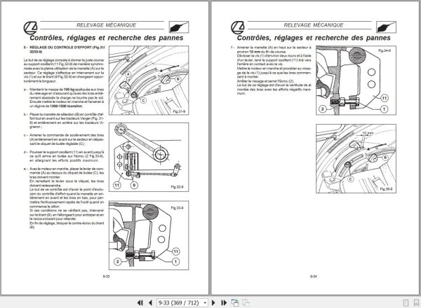 Landini Tractor REX 60V to 100GT Service Manual 3659962M2 FR 2