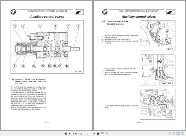 Landini Tractor REX 60V to REX 100GT Service Manual 3659961M2 EN 2
