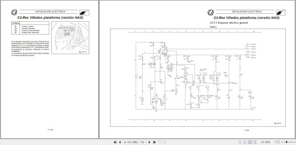 Landini Tractor REX 60V to REX 100GT Service Manual 3659963M2 ES 3