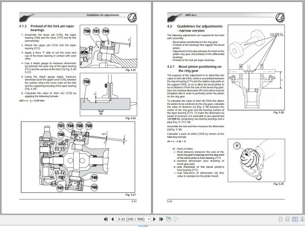 Landini Tractor REX 75V to 85S VIGNETO Service Manual 3693998M1 EN 2