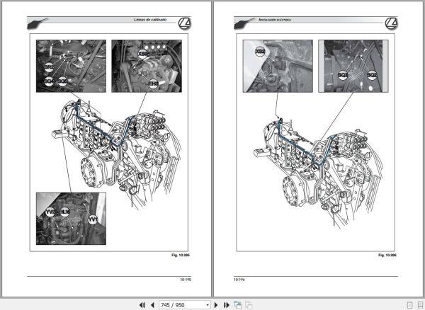 Landini Tractor REX 75V to 85S VIGNETO Service Manual 3694001M1 ES 2
