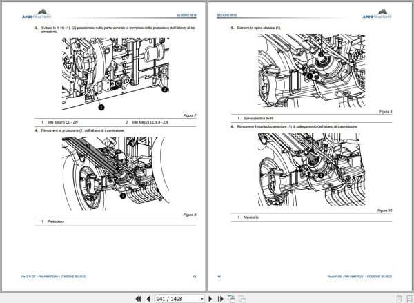 Landini Tractor Rex 3 060F to 3 080GE Service Manual 6686762A1 IT 2