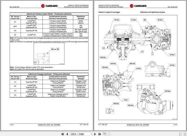 Landini Tractor Rex 4 070 4 080 Service Manual 6635335A3 IT 2