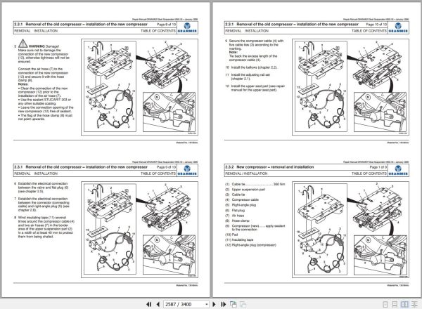 Landini Tractor Rex 4 070 Rex 4 080 Service Manual 6635339A3 DE 2