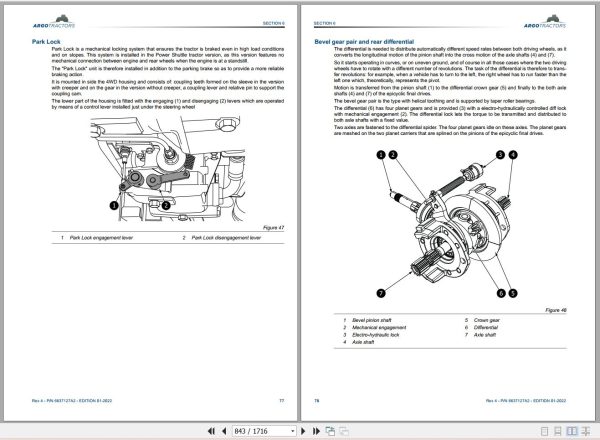 Landini Tractor Rex 4 070 Rex 4 080 Service Manual 6637127A2 EN 2