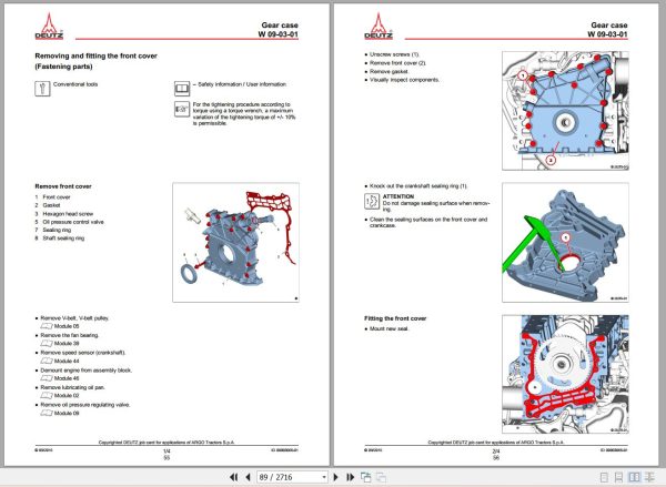 Landini Tractor Rex 4 070V to 4 120GT Service Manual 6635336A2 EN 2