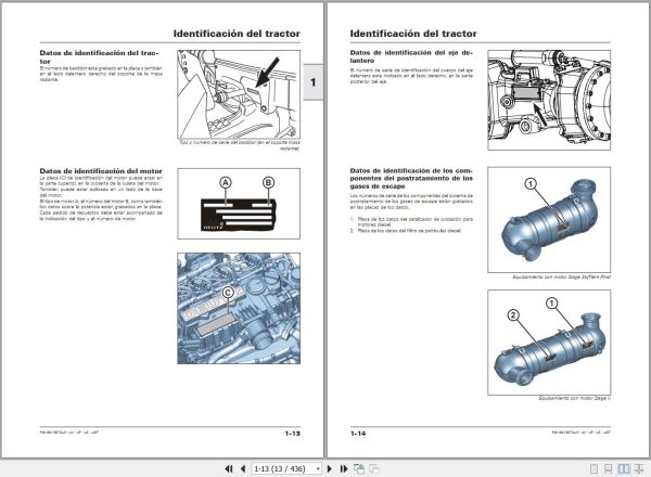 Landini Tractor Rex 4 070V to Rex 4 120GT Operators Maintenance Manual 6613973A3 ES 2
