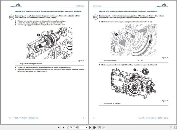 Landini Tractor Rex 4 080 to 4 120 Service Manual 6705548A1 FR 2