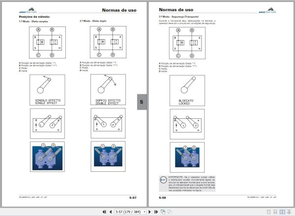 Landini Tractor Rex 4 080GE to 4 120GT Operators Maintenance Manual 6695513A1 PT 2