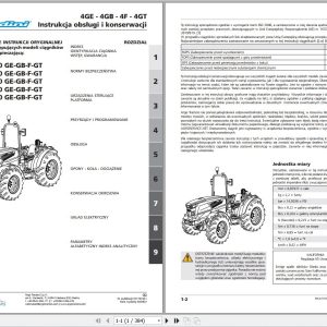 Landini Tractor Rex 4 080GE to 4 120GT Operators Maintenance Manual 6717374A1 PL 1