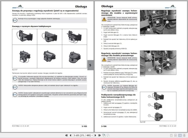 Landini Tractor Rex 4 080V to 4 120GT Operators Maintenance Manual 6717358A2 PL 2